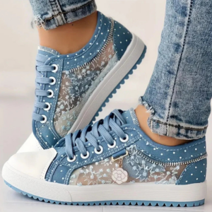 Women's Athletic Sneakers with Supportive Design and Breathable Mesh