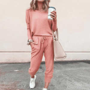 Women's Jogger Lounge Set with Adjustable Waist and Soft Fabric