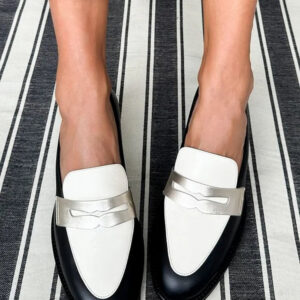 Women's Monochrome Loafers with Slip-On Design and Versatile Style