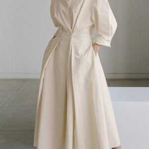 Women's Long Dress with Flowy Design and Sleeveless Style