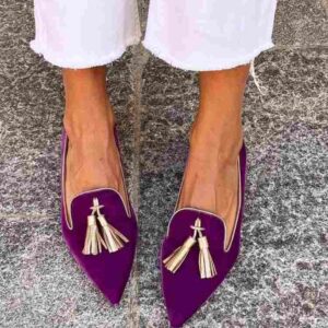 Women's Tassel Loafers with Slip-On Design and Versatile Style