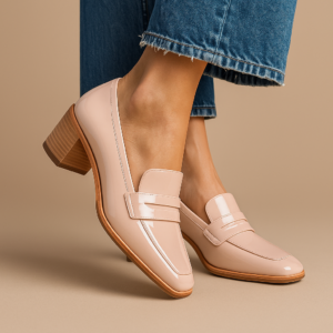 Women's Polished Loafers with Slip-On Design and Classic Style