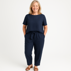 Women's Summer 2-Piece Set with Lightweight Fabric and Relaxed Fit