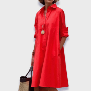 Women's Midi Polo Dress with Classic Design and Versatile Style