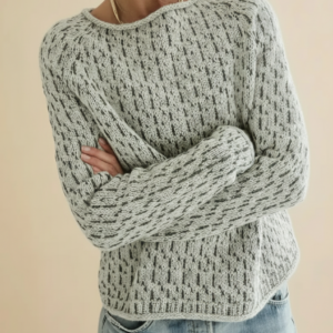 Women's Cozy Knit Sweater with Relaxed Fit and Soft Texture
