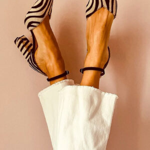 Women's Sandals with Strap and Stable Heel