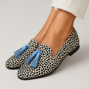 Women's Tassel Loafers with Slip-On Design and Flexible Sole