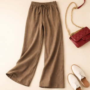 Women's Drawstring Trousers with Relaxed Fit and Versatile Style