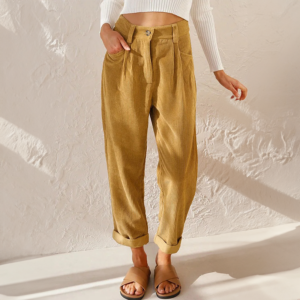 Women's Vintage Corduroy Trousers with Classic Style and Versatile Fit