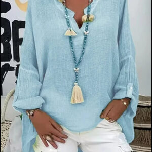 Women's Oversized Blouse with Lightweight Fabric and Relaxed Fit