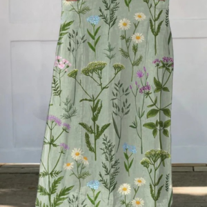 Women's Printed Pocket Skirt with Spring Field Pattern and Versatile Design