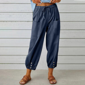 Women's Relaxed Trousers with High Waist and Versatile Fit