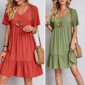Women's Dress with Belly Coverage and Flattering Fit