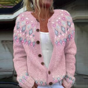 Women's Relaxed Fit Cardigan with Open Front and Long Sleeves