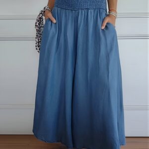 Women's Trousers with Elasticated Waist and Relaxed Fit