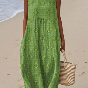 Women's Sleeveless Dress with Flowy Design and Versatile Style