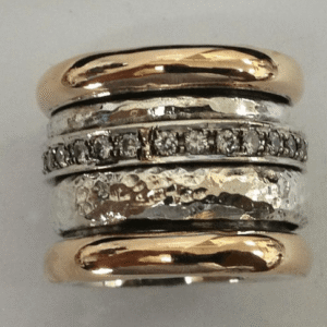 Women's Vintage Layered Gold Ring with Unique Design and Durable Construction