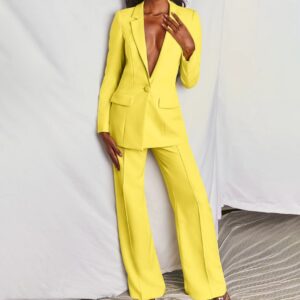 Women's Blazer and Trousers Set with Tailored Fit and Versatile Style