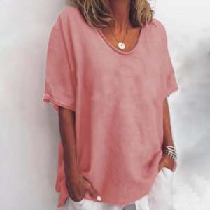 Women's Loose Blouse with Breathable Fabric and Relaxed Fit
